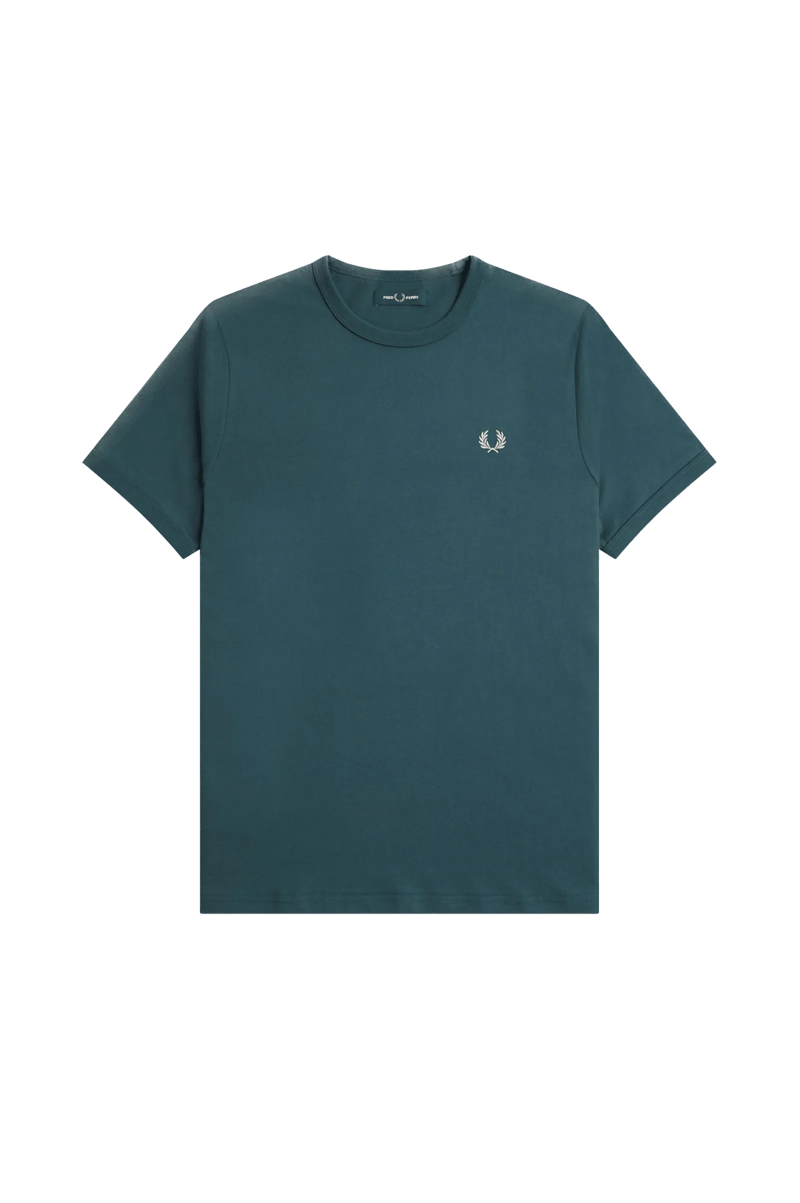 Camiseta Fred Perry Ringer M3519 Azul petróleo - ECRU