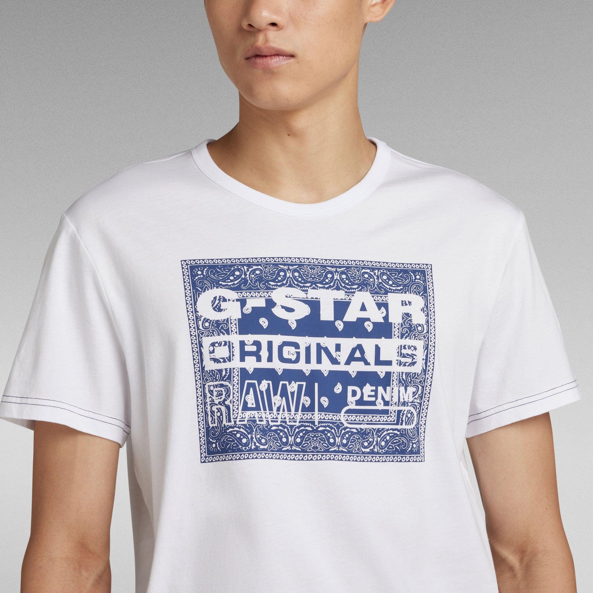 Camiseta G-Star Bandana - ECRU