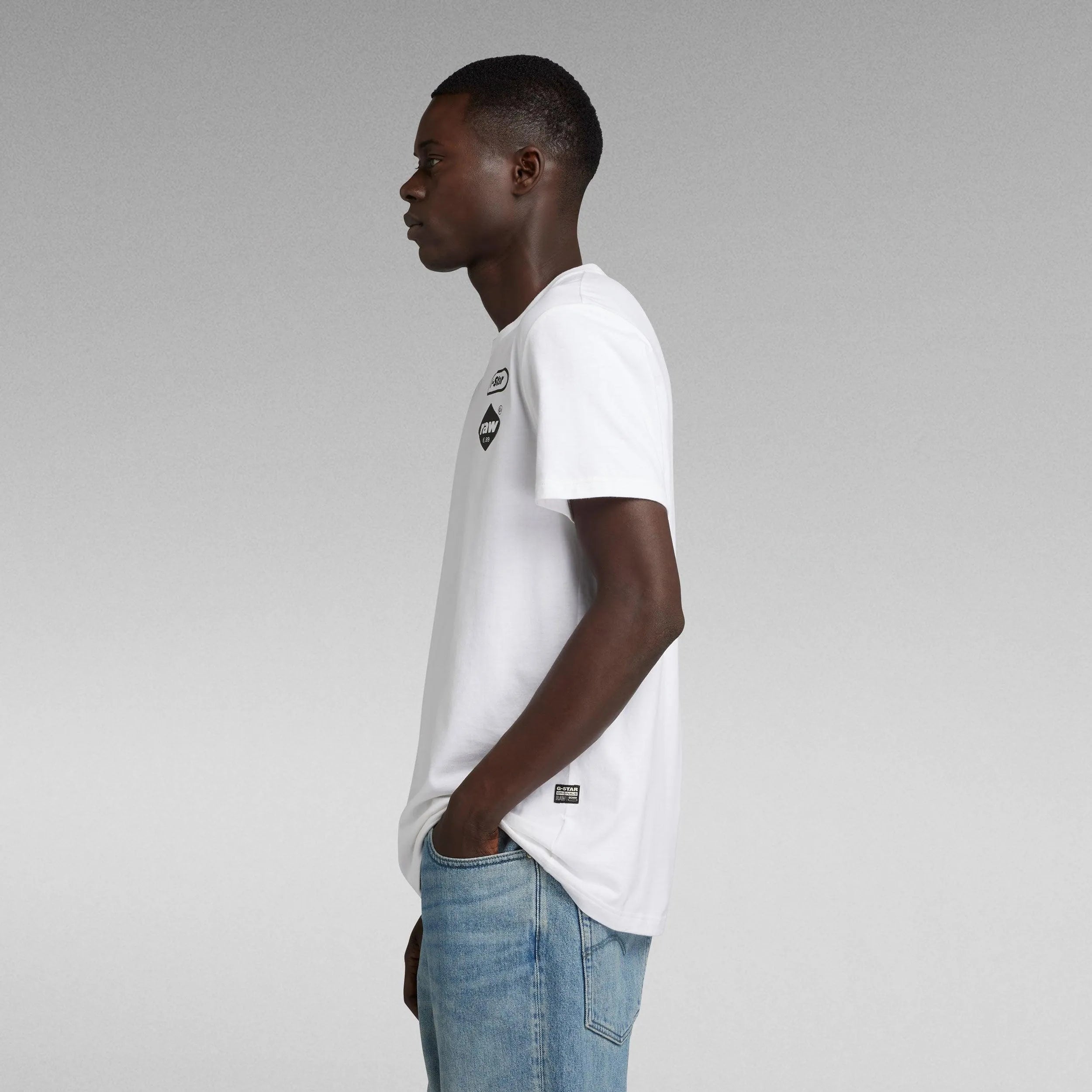 Camiseta G-Star Chest Graphic - ECRU