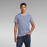 Camiseta G-Star Stripe White Ballpen Blue - ECRU
