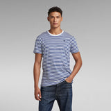 Camiseta G-Star Stripe White Ballpen Blue - ECRU
