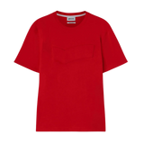Camiseta GAS Jeans Luc Logo Branding Poppy Red - ECRU