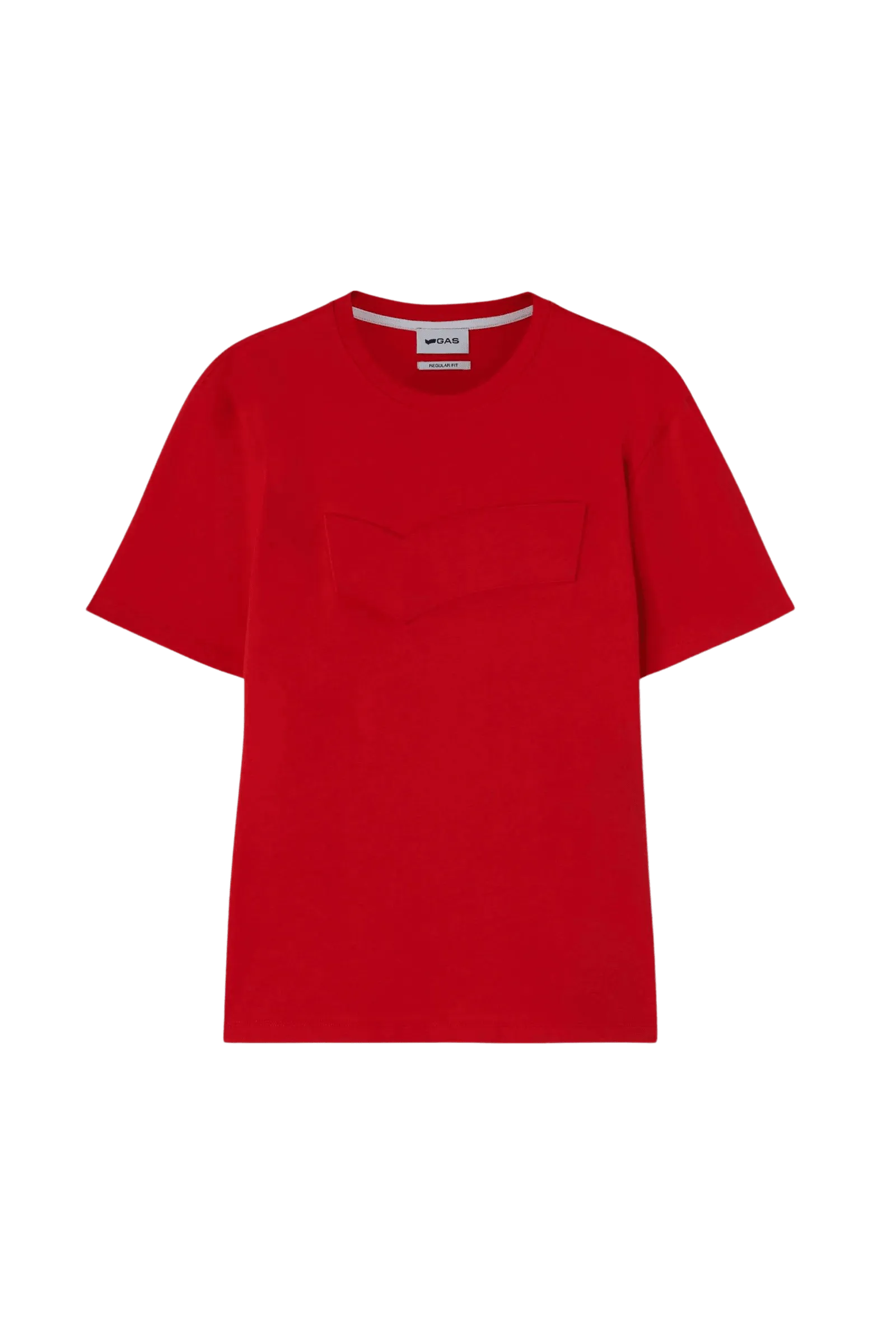 Camiseta GAS Jeans Luc Logo Branding Poppy Red - ECRU