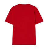 Camiseta GAS Jeans Luc Logo Branding Poppy Red - ECRU