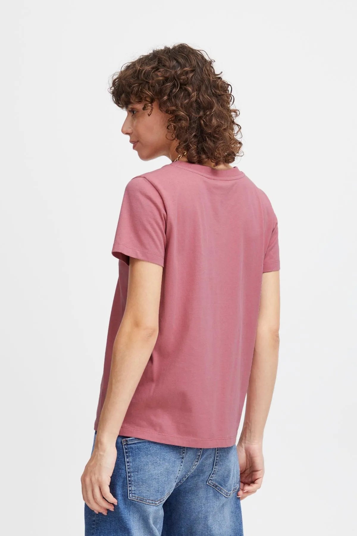 Camiseta ICHI Kamille Heather Rose - ECRU