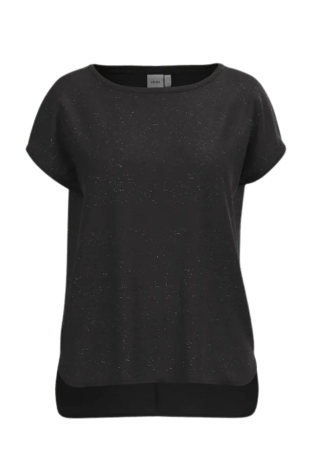 Camiseta ICHI Rebel Black - ECRU