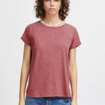 Camiseta ICHI Rebel Heather Rose - ECRU