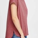 Camiseta ICHI Rebel Heather Rose - ECRU