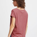 Camiseta ICHI Rebel Heather Rose - ECRU