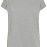 Camiseta ICHI Rebel Medium Grey Melange - ECRU