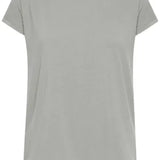 Camiseta ICHI Rebel Medium Grey Melange - ECRU