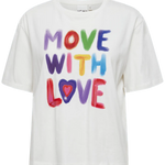 Camiseta ICHI Runella Cloud Dancer - ECRU