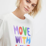 Camiseta ICHI Runella Cloud Dancer - ECRU