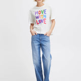 Camiseta ICHI Runella Cloud Dancer - ECRU