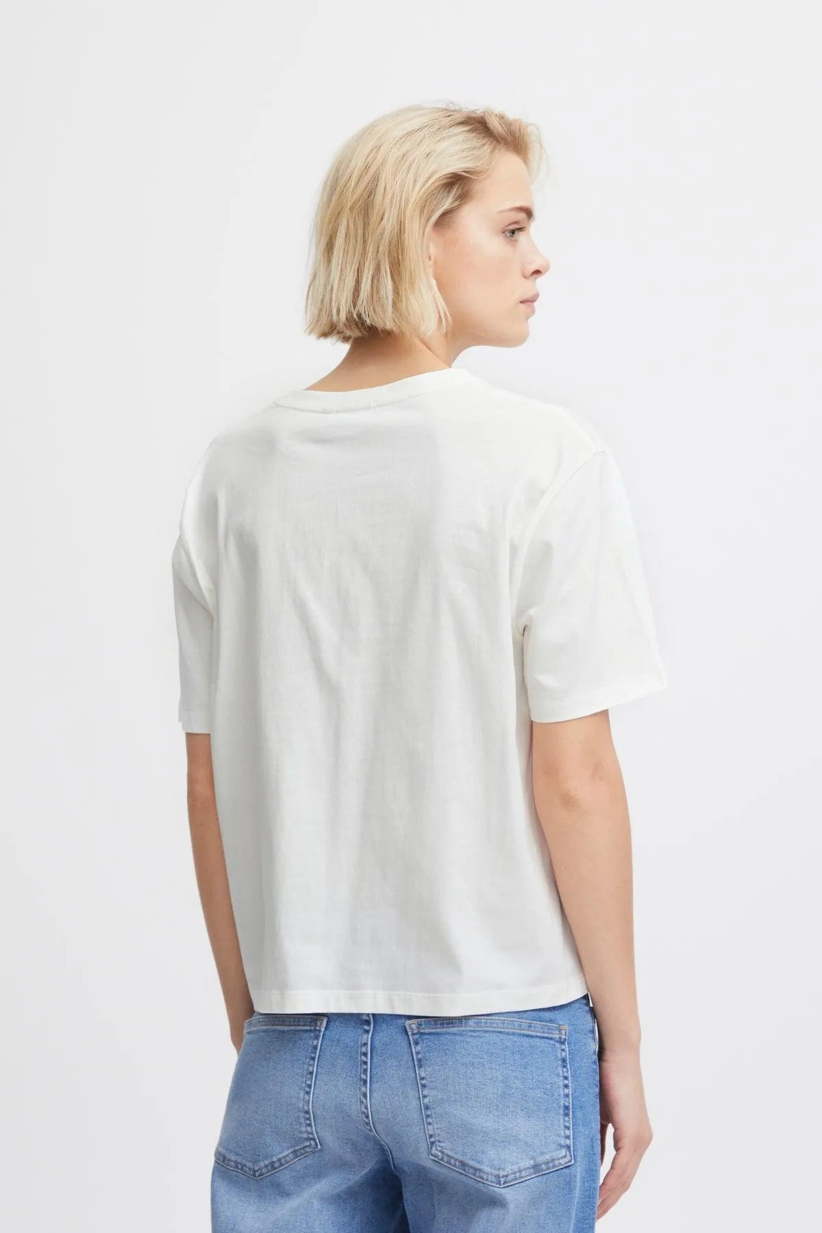 Camiseta ICHI Runella Cloud Dancer - ECRU