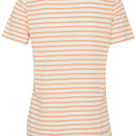 Camiseta ICHI Yulieta Coral Rose Stripes - ECRU