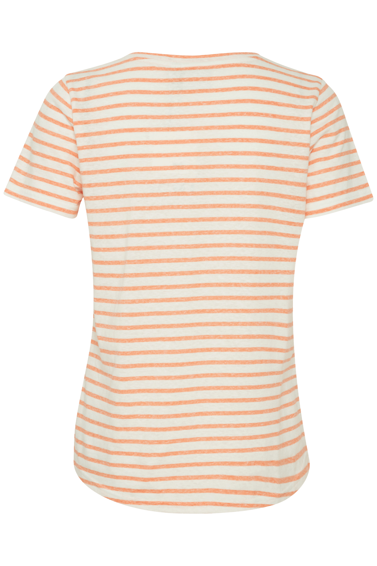 Camiseta ICHI Yulieta Coral Rose Stripes - ECRU