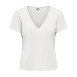 Camiseta JDY Dora Glitter Cloud Dancer - ECRU