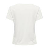 Camiseta JDY Dora Glitter Cloud Dancer - ECRU