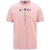 Camiseta K-WAY Odom Typo Est. Pink Ash - ECRU