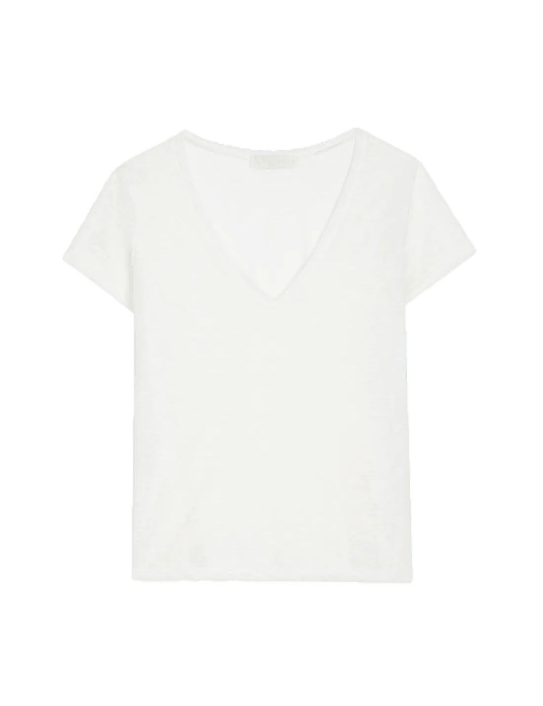 Camiseta La Petite Étoile Elvie Blanca de Cuello Pico - ECRU