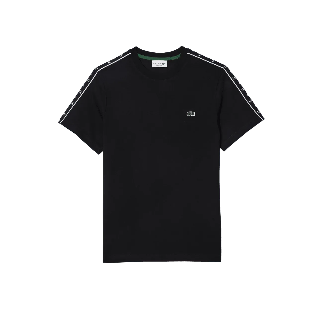 Camiseta LACOSTE Algodón con Logotipo Noir - ECRU