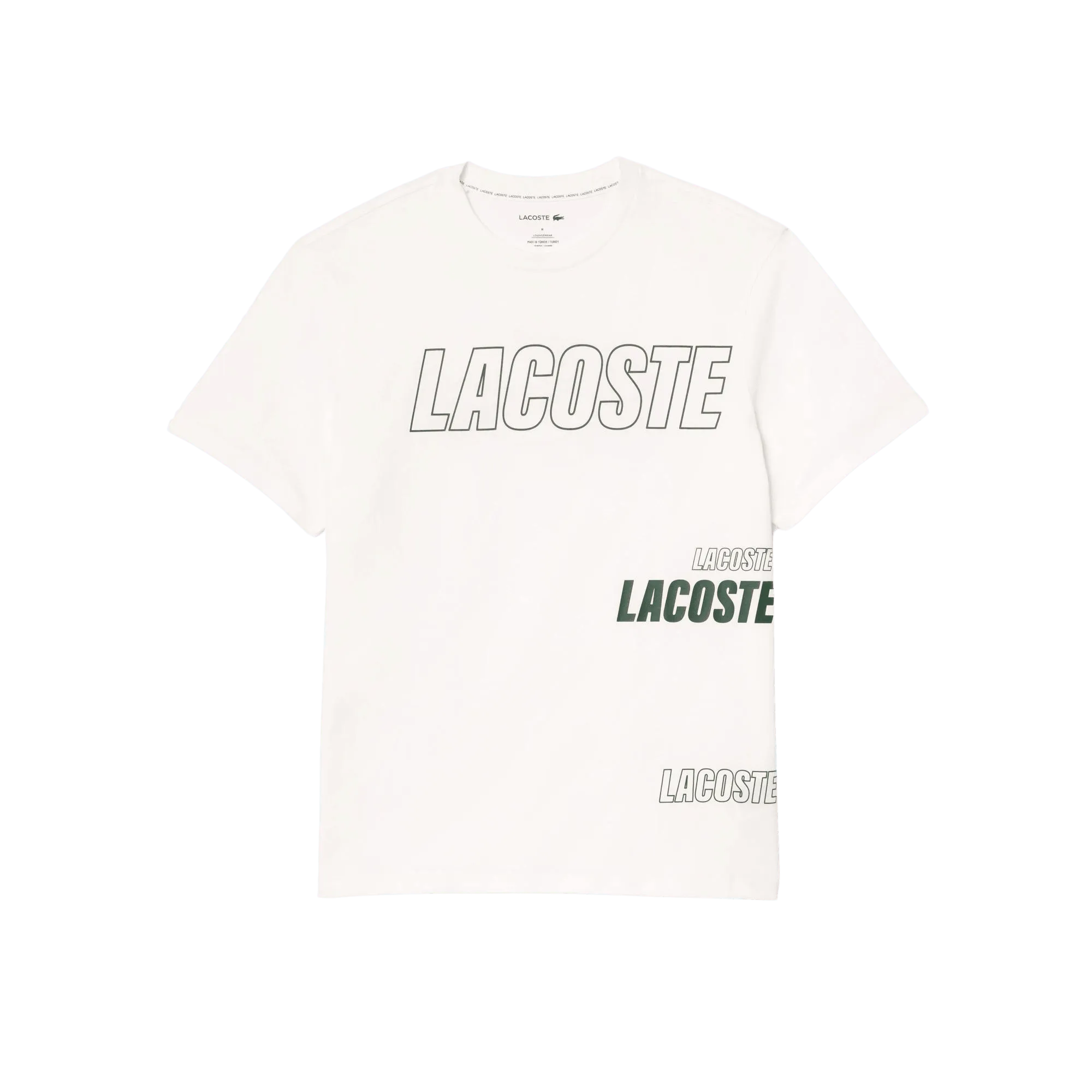 Camiseta Lacoste con Detalle de la Marca a Contraste - ECRU