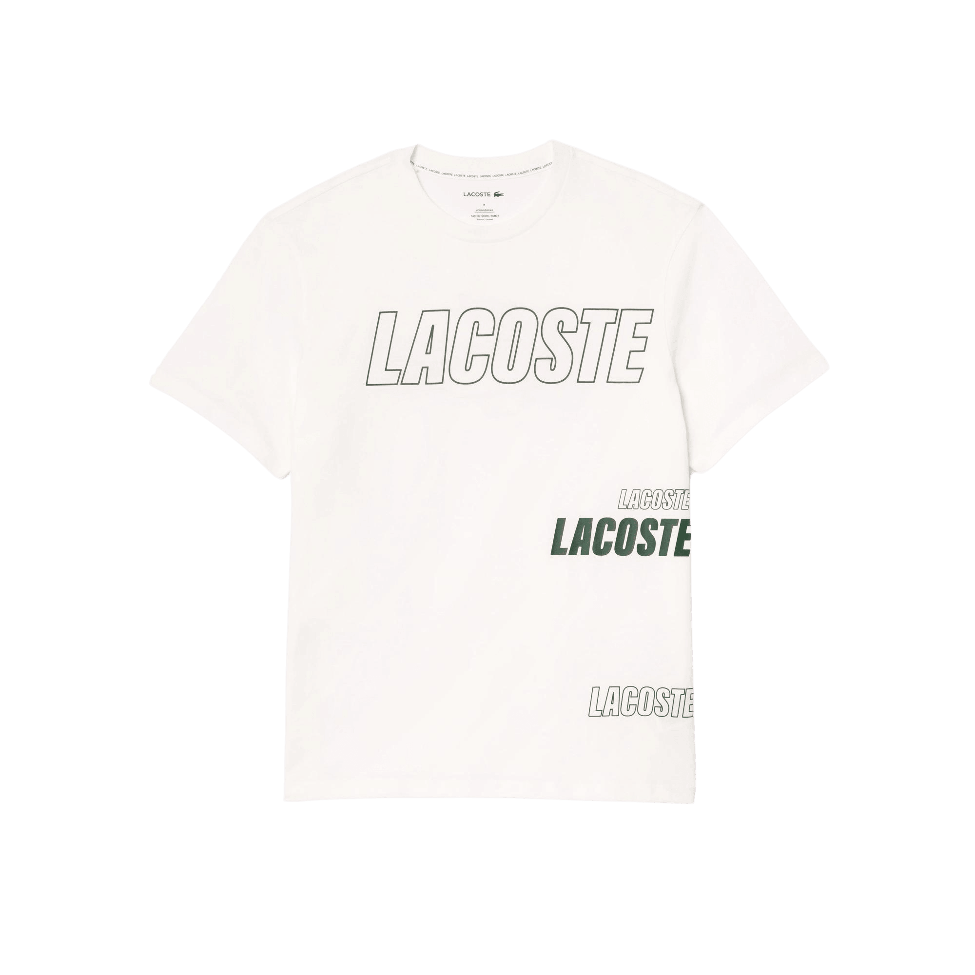 Camiseta Lacoste con Detalle de la Marca a Contraste - ECRU