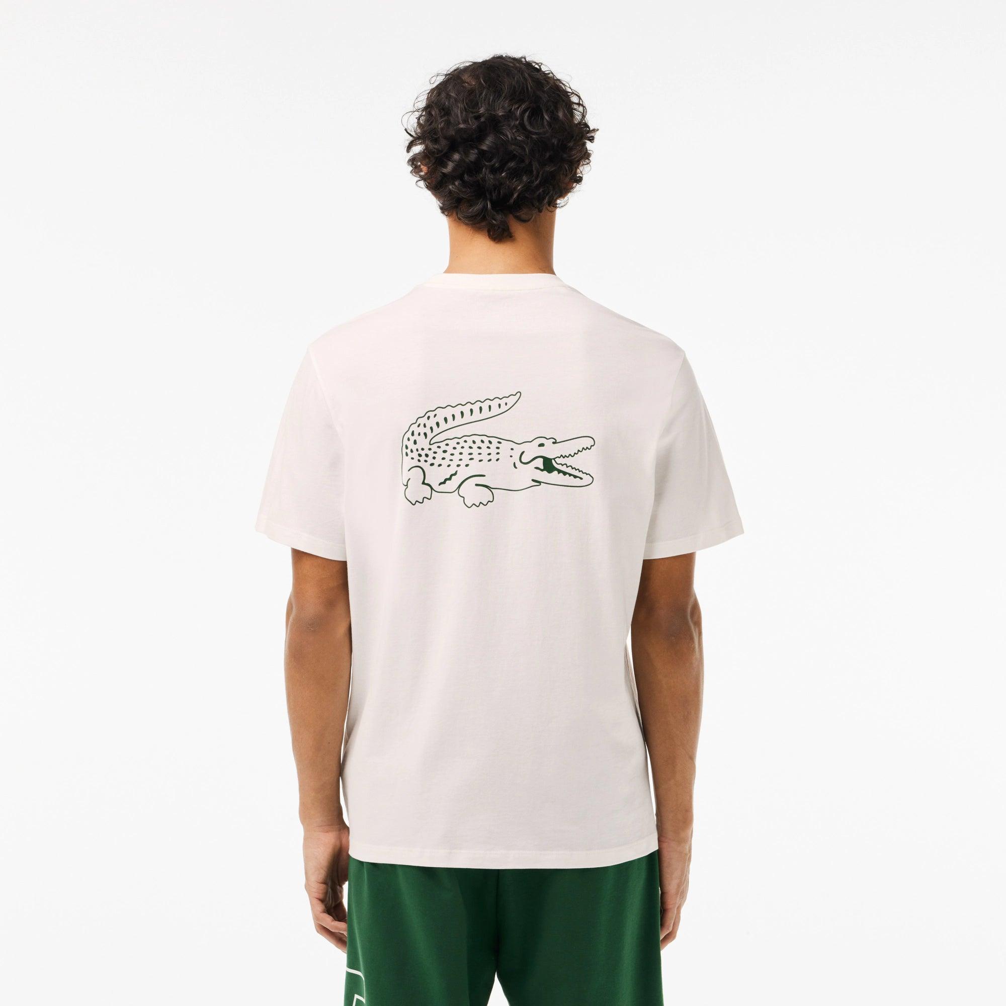 Camiseta Lacoste con Detalle de la Marca a Contraste - ECRU