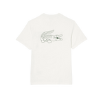 Camiseta Lacoste con Detalle de la Marca a Contraste - ECRU