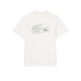 Camiseta Lacoste con Detalle de la Marca a Contraste - ECRU