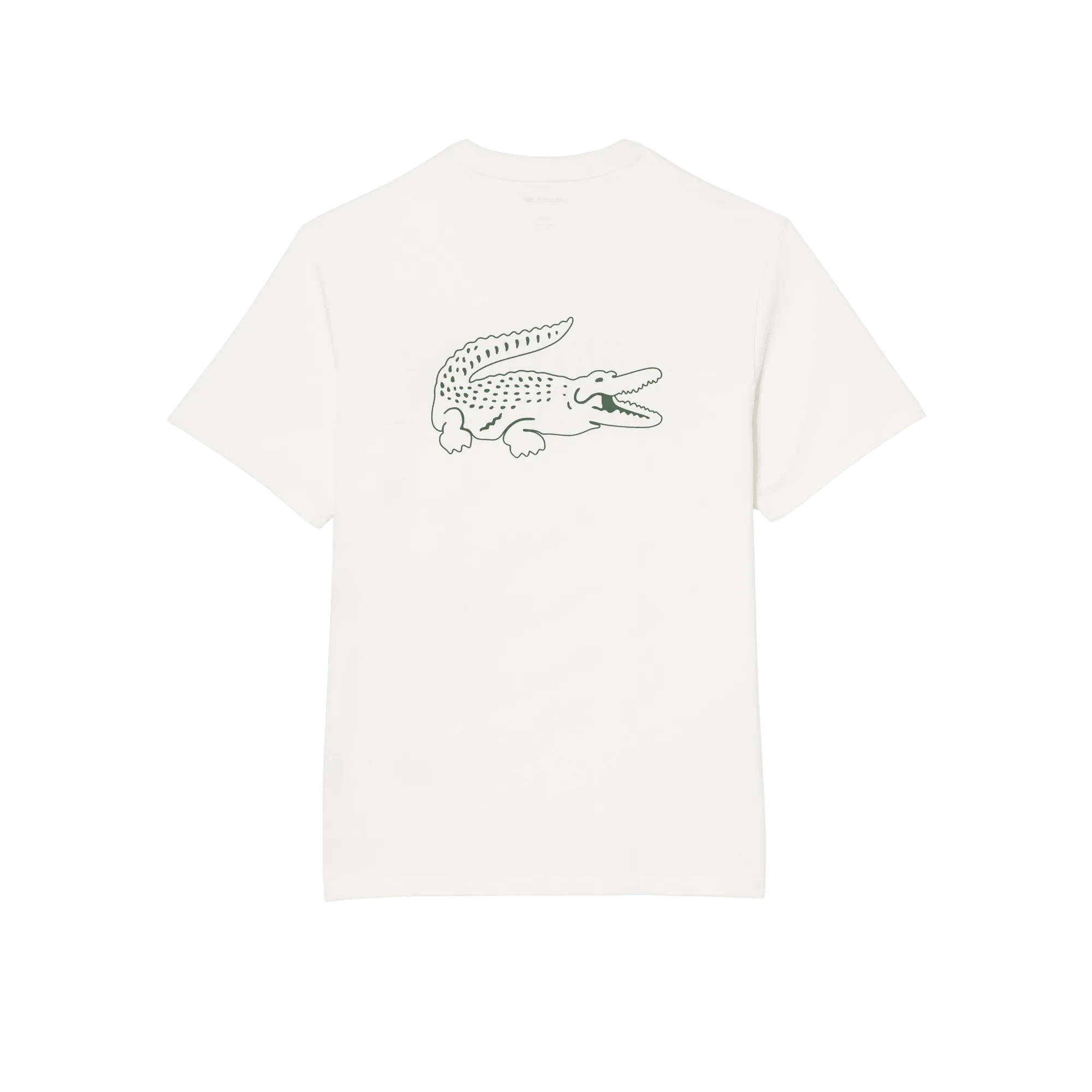 Camiseta Lacoste con Detalle de la Marca a Contraste - ECRU