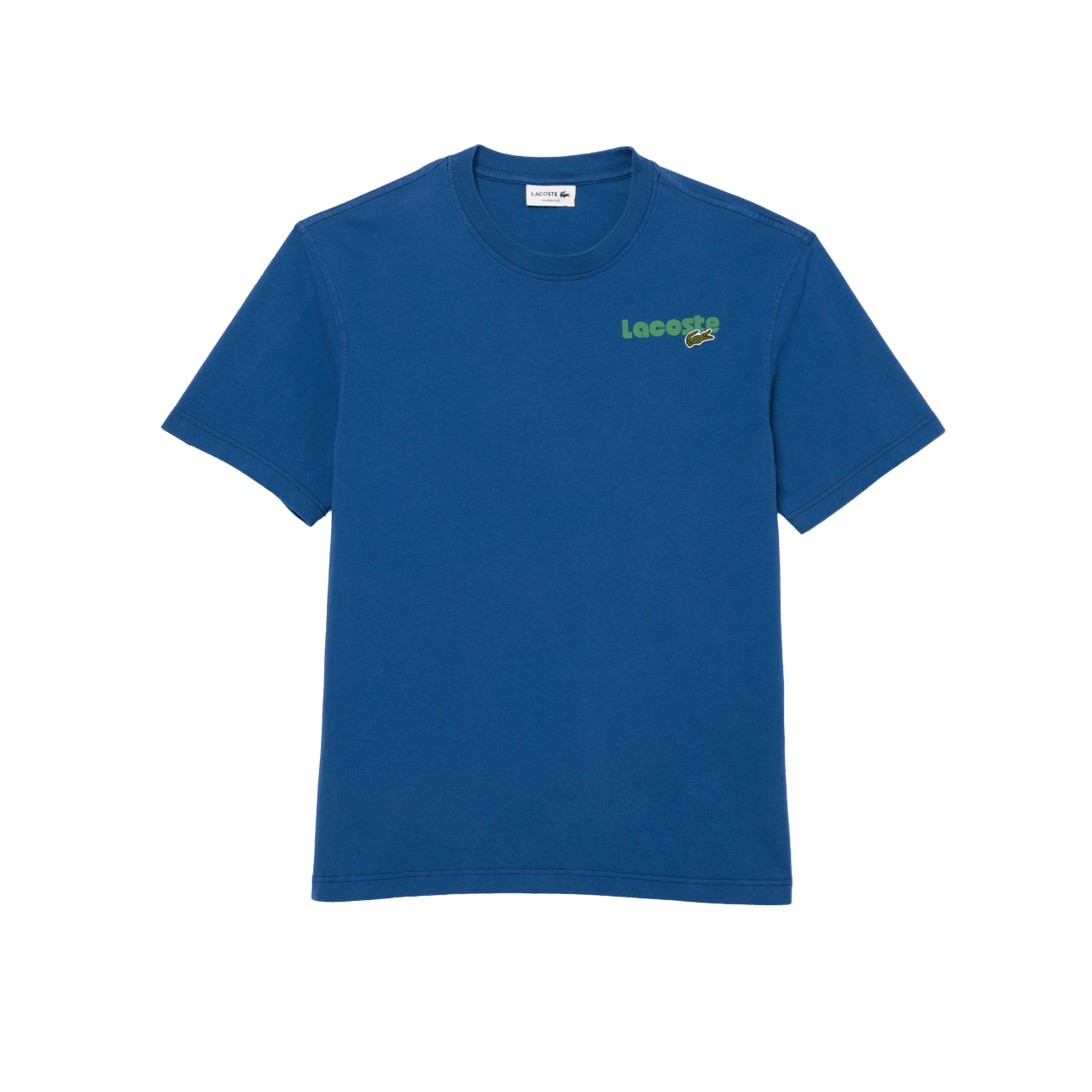 Camiseta LACOSTE Efecto Lavado Degradé Azul - ECRU
