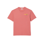 Camiseta LACOSTE Efecto Lavado Degradé Rosa - ECRU