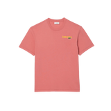 Camiseta LACOSTE Efecto Lavado Degradé Rosa - ECRU