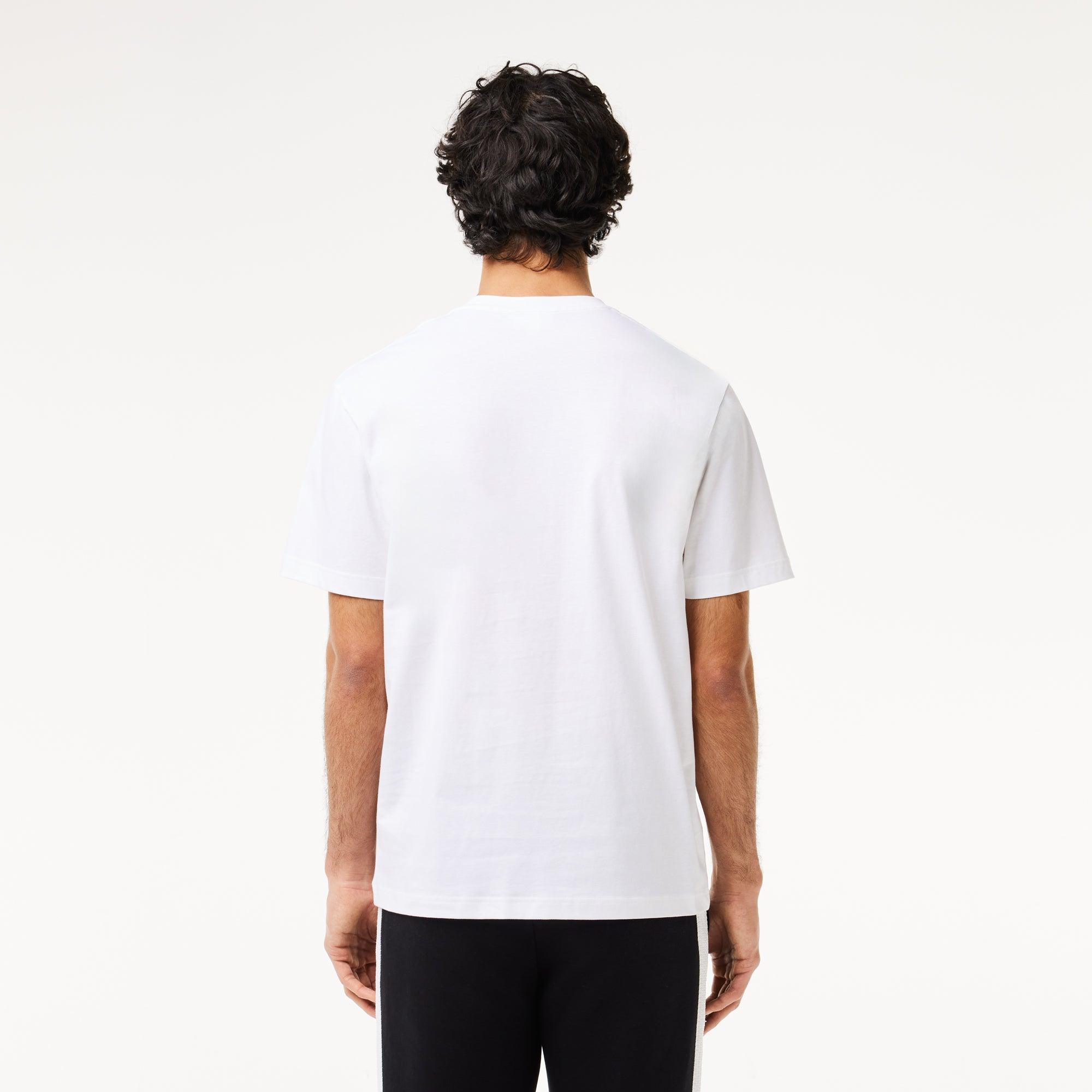 Camiseta LACOSTE Estampado Contraste Blanco - ECRU