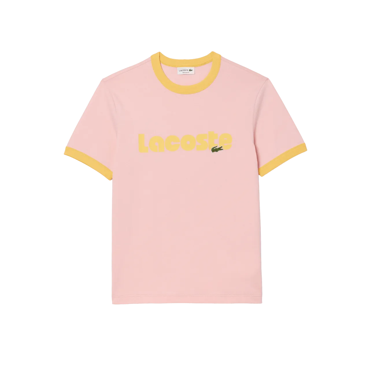 Camiseta LACOSTE Estampado Contraste - ECRU