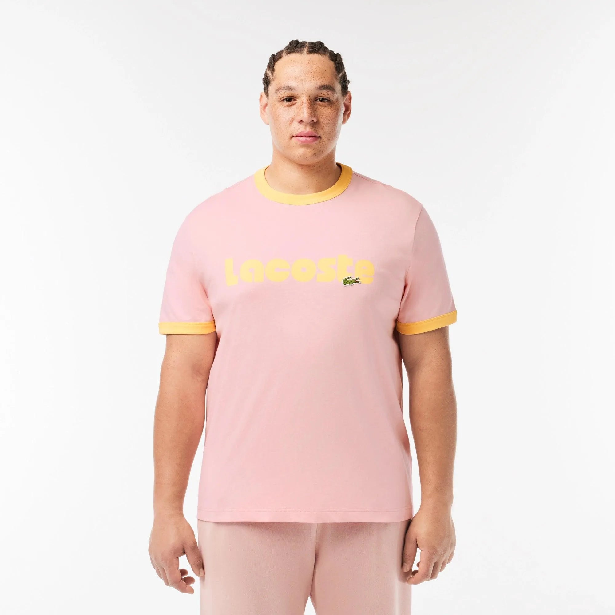 Camiseta LACOSTE Estampado Contraste - ECRU