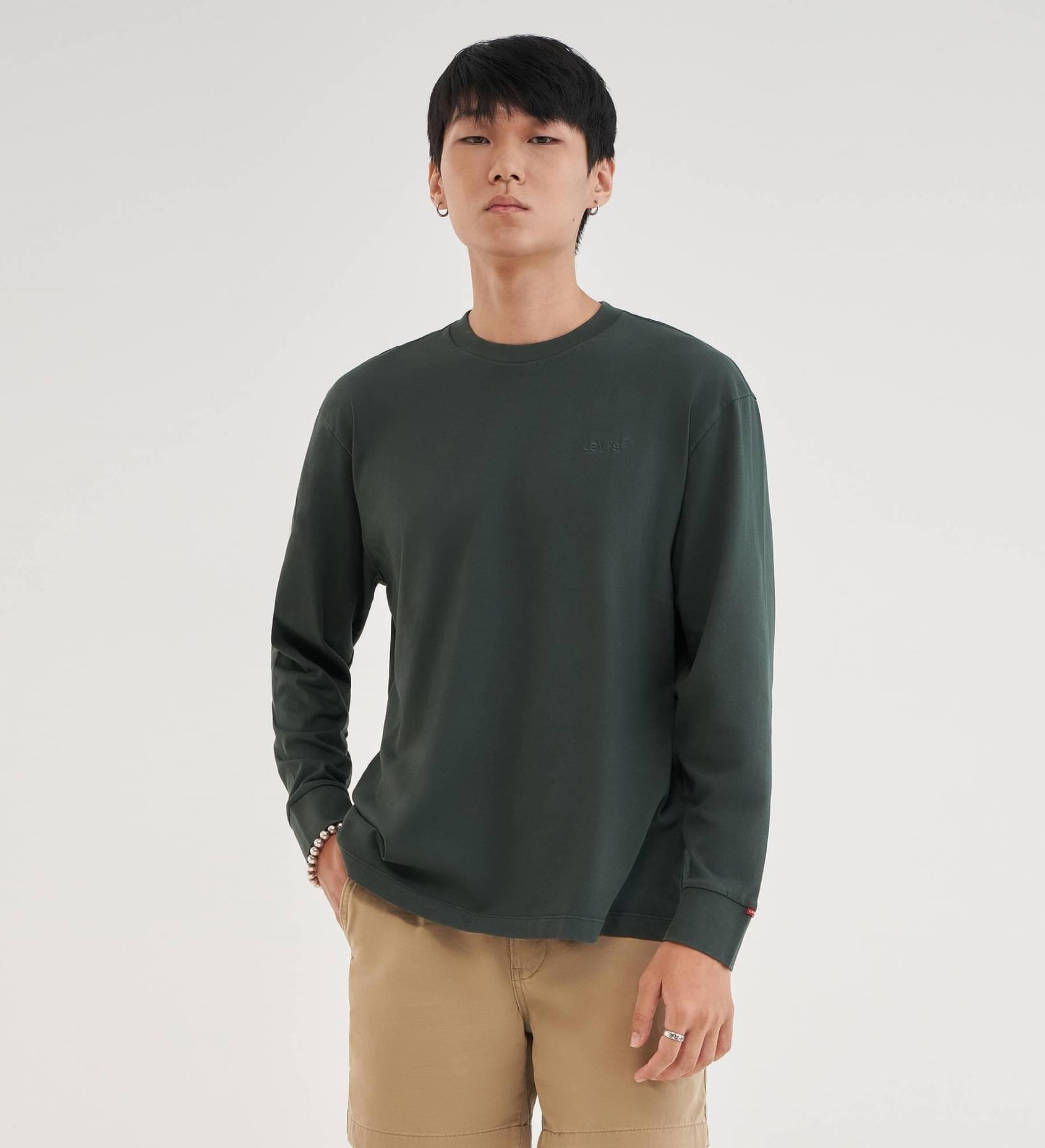Camiseta Levi's® Garment Dye Darkest Spruce Green - ECRU