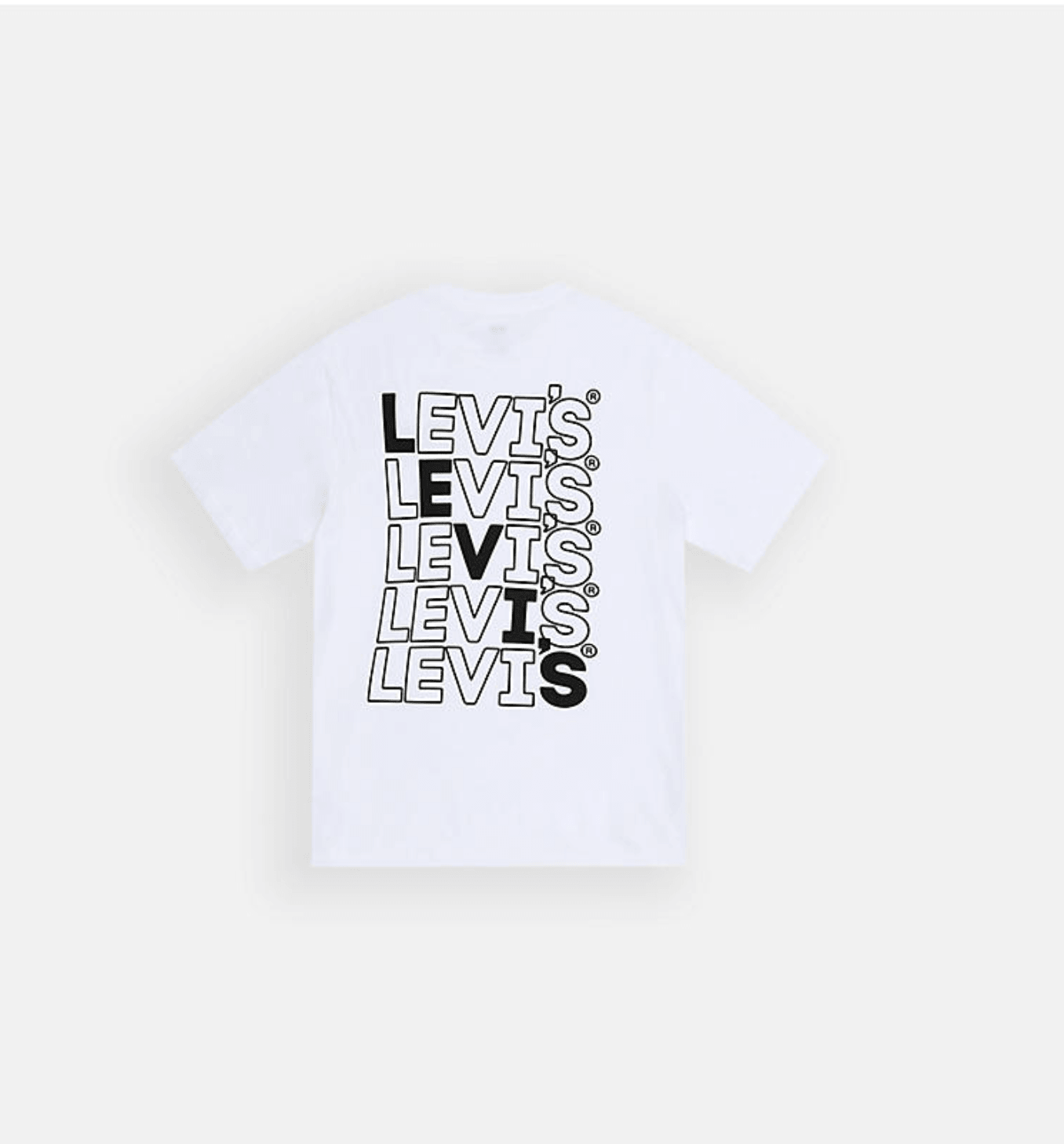 Camiseta Levi's® Stairstep Logo White - ECRU
