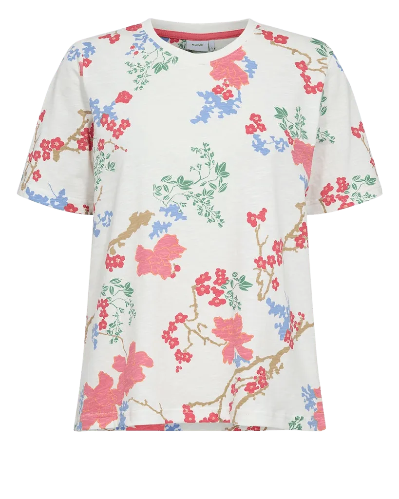 Camiseta Nümph Nubriony Bright White - ECRU