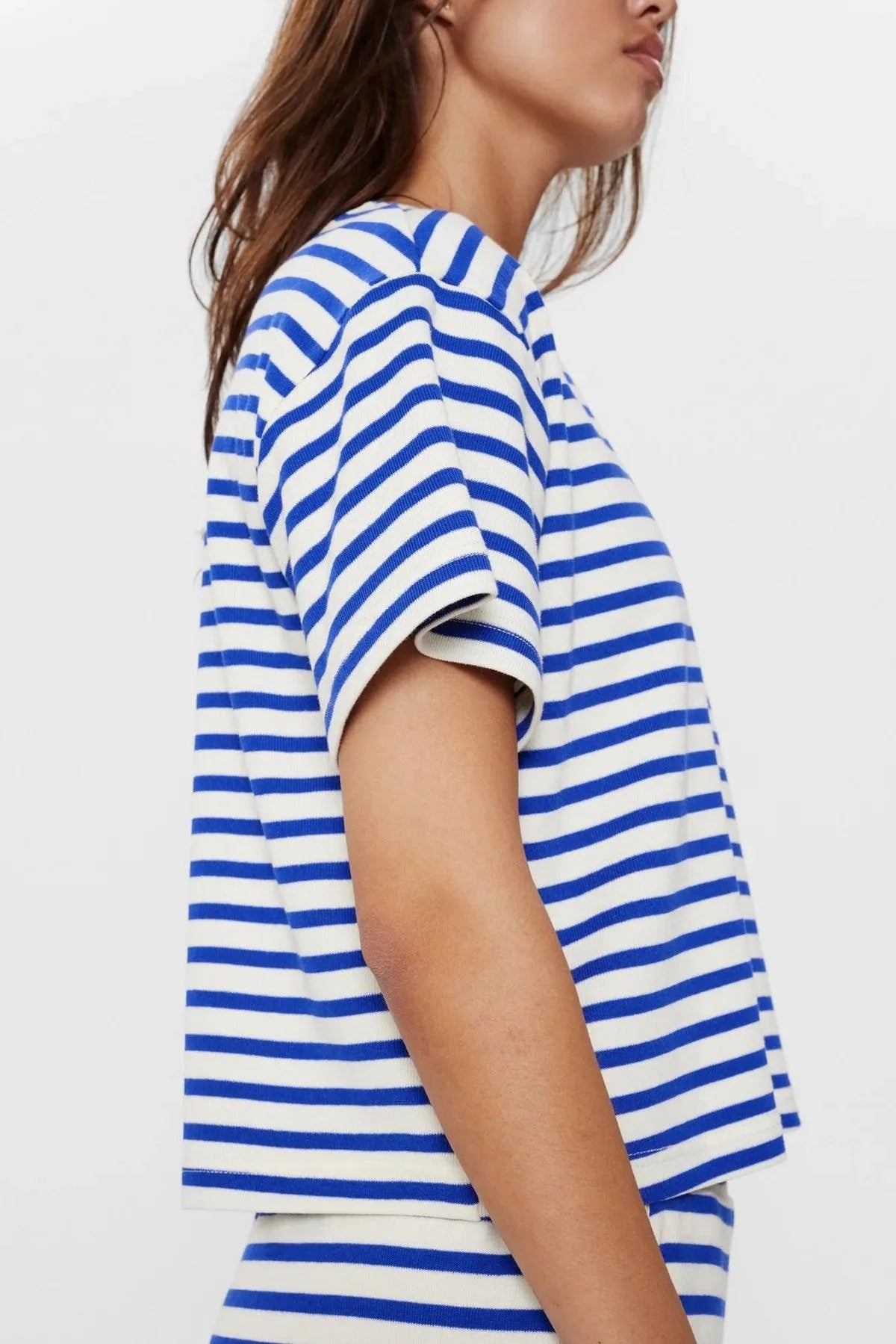 Camiseta Nümph Nuhuba Dazzling Blue - ECRU