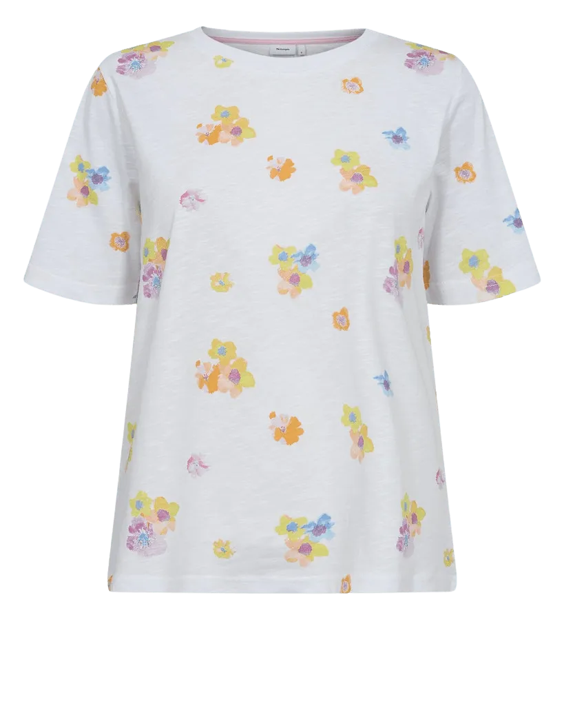 Camiseta Nümph Nulia Bright White - ECRU