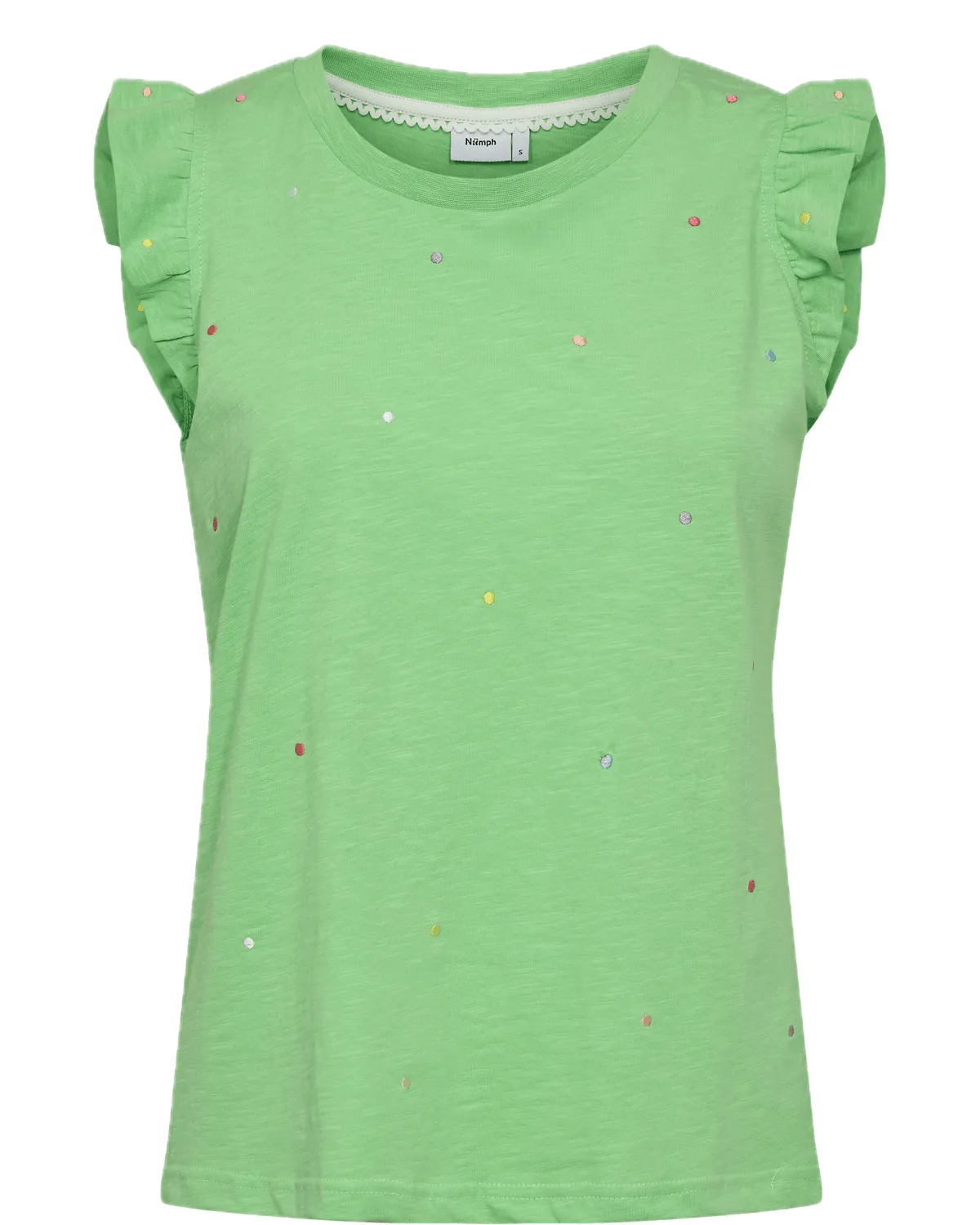 Camiseta Nümph Nutilde Summer Green - ECRU