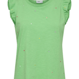 Camiseta Nümph Nutilde Summer Green - ECRU