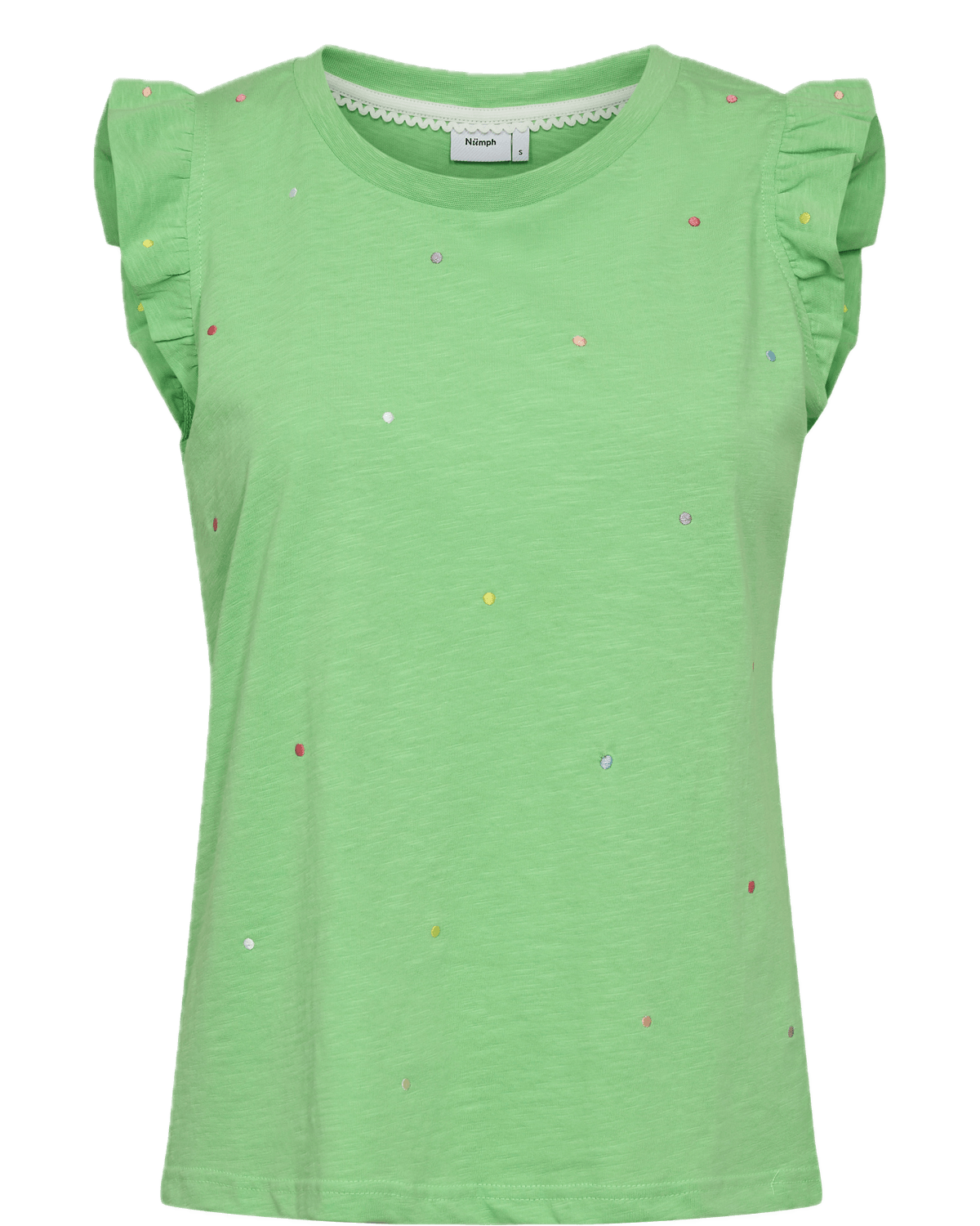 Camiseta Nümph Nutilde Summer Green - ECRU