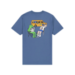 Camiseta Olow Unisex Hippie Van Cobalt Blue - ECRU