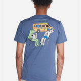 Camiseta Olow Unisex Hippie Van Cobalt Blue - ECRU
