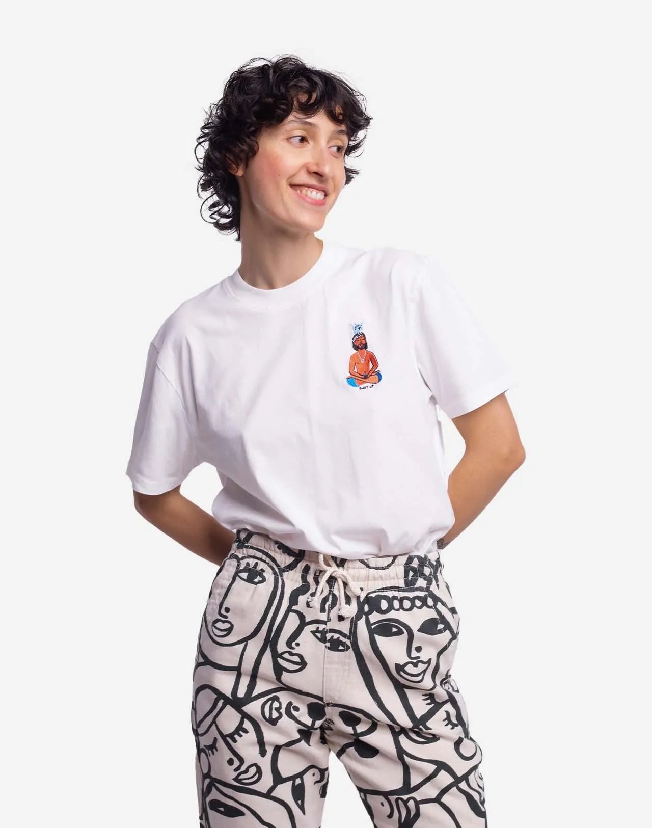 Camiseta Olow Unisex Yogi - ECRU