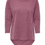 Camiseta ONLY Alba Oversize 3/4 Dry Rose - ECRU